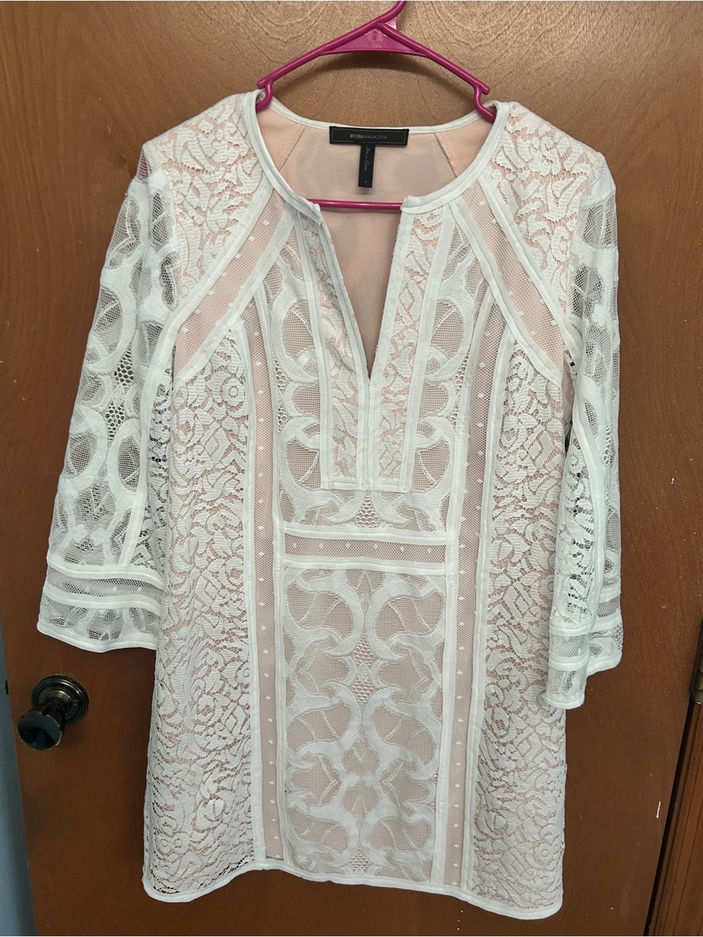 BCBGMaxAzria White Lace Mini Dress - Picture 5 of 5